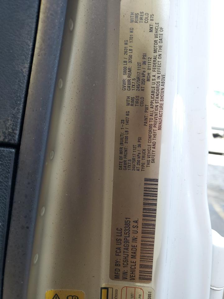 2023 Jeep Gladiator Sport VIN: 1C6HJTAG9PL533851 Lot: 61648154