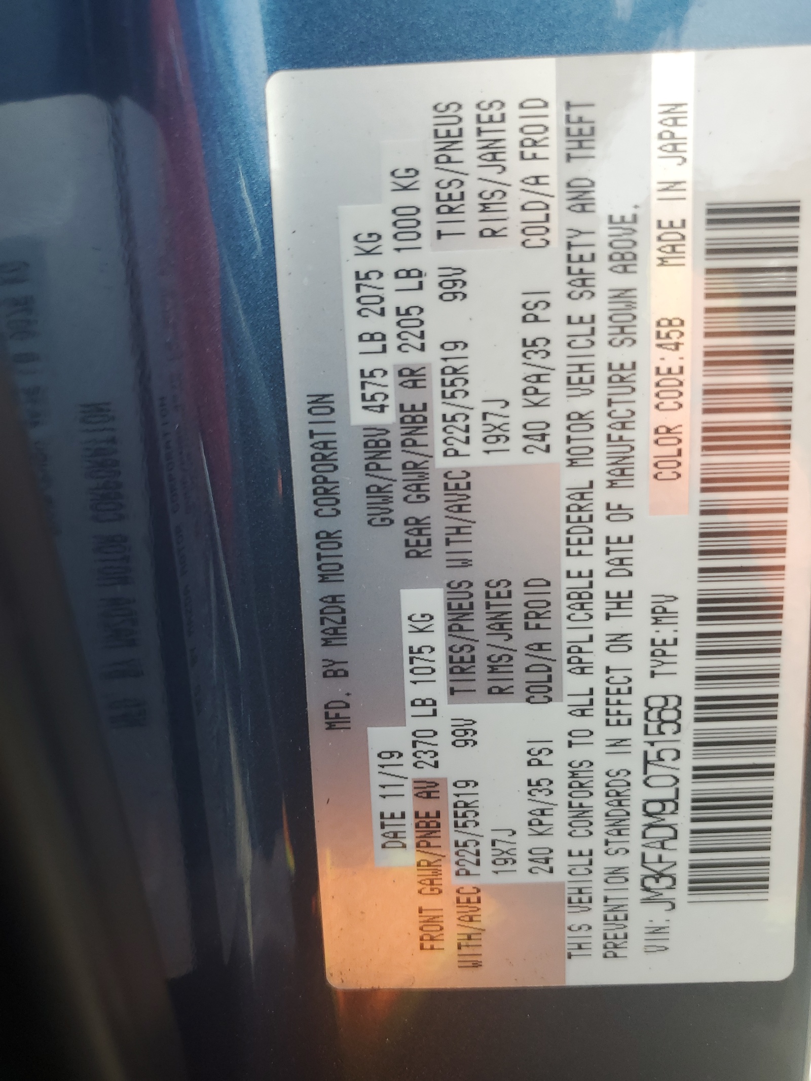 JM3KFADM9L0751569 2020 Mazda Cx-5 Grand Touring