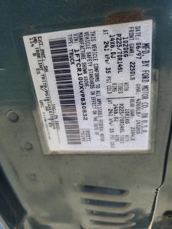1997 Ford Ranger VIN: 1FTCR10UXVPB30832 Lot: 63902144