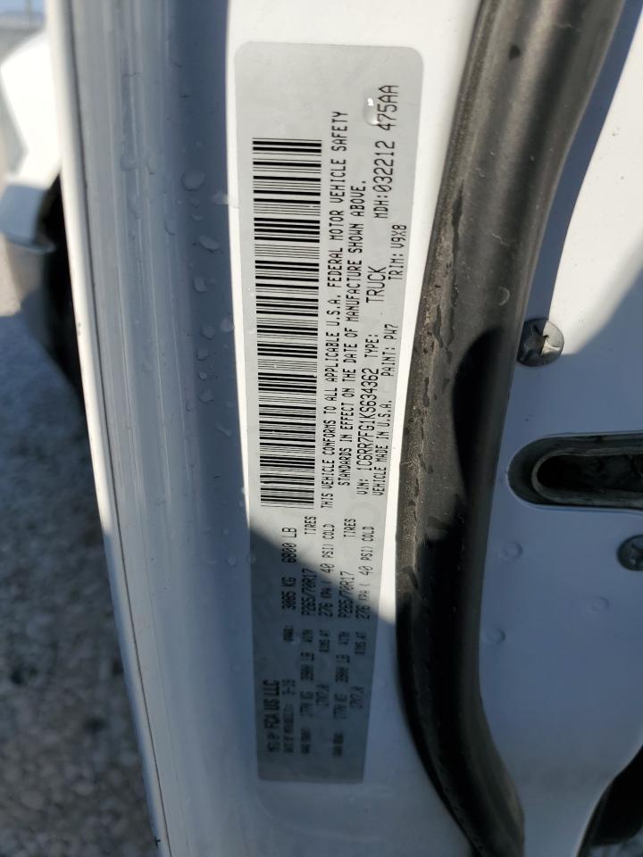 2019 Ram 1500 Classic Tradesman VIN: 1C6RR7FG1KS634362 Lot: 67803004