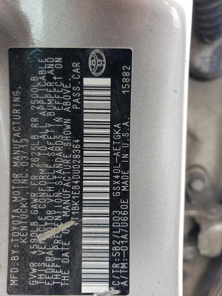 2013 Toyota Avalon Base VIN: 4T1BK1EB4DU028364 Lot: 62654784