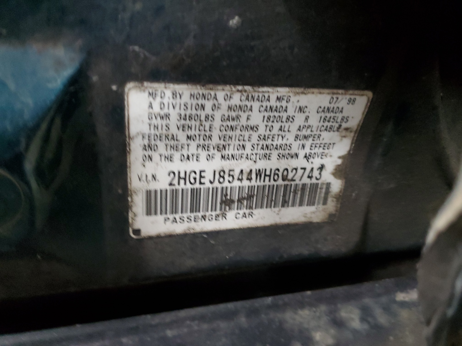 2HGEJ8544WH602743 1998 Honda Civic Ex