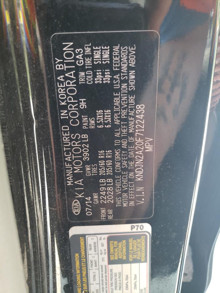 2015 Kia Soul VIN: KNDJN2A20F7122438 Lot: 64768114