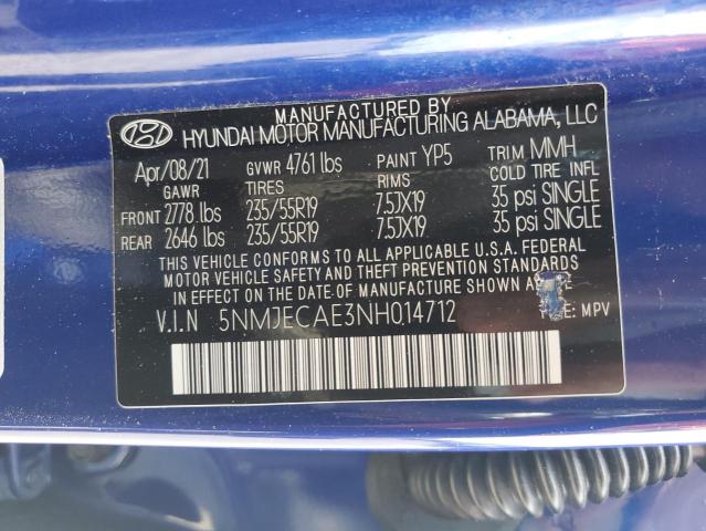 5NMJECAE3NH014712 Hyundai Tucson LIM 14