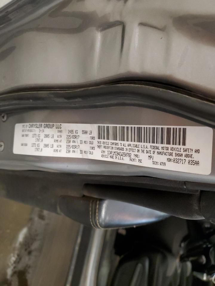 2014 Jeep Cherokee Latitude VIN: 1C4PJMCB4EW250782 Lot: 62369404