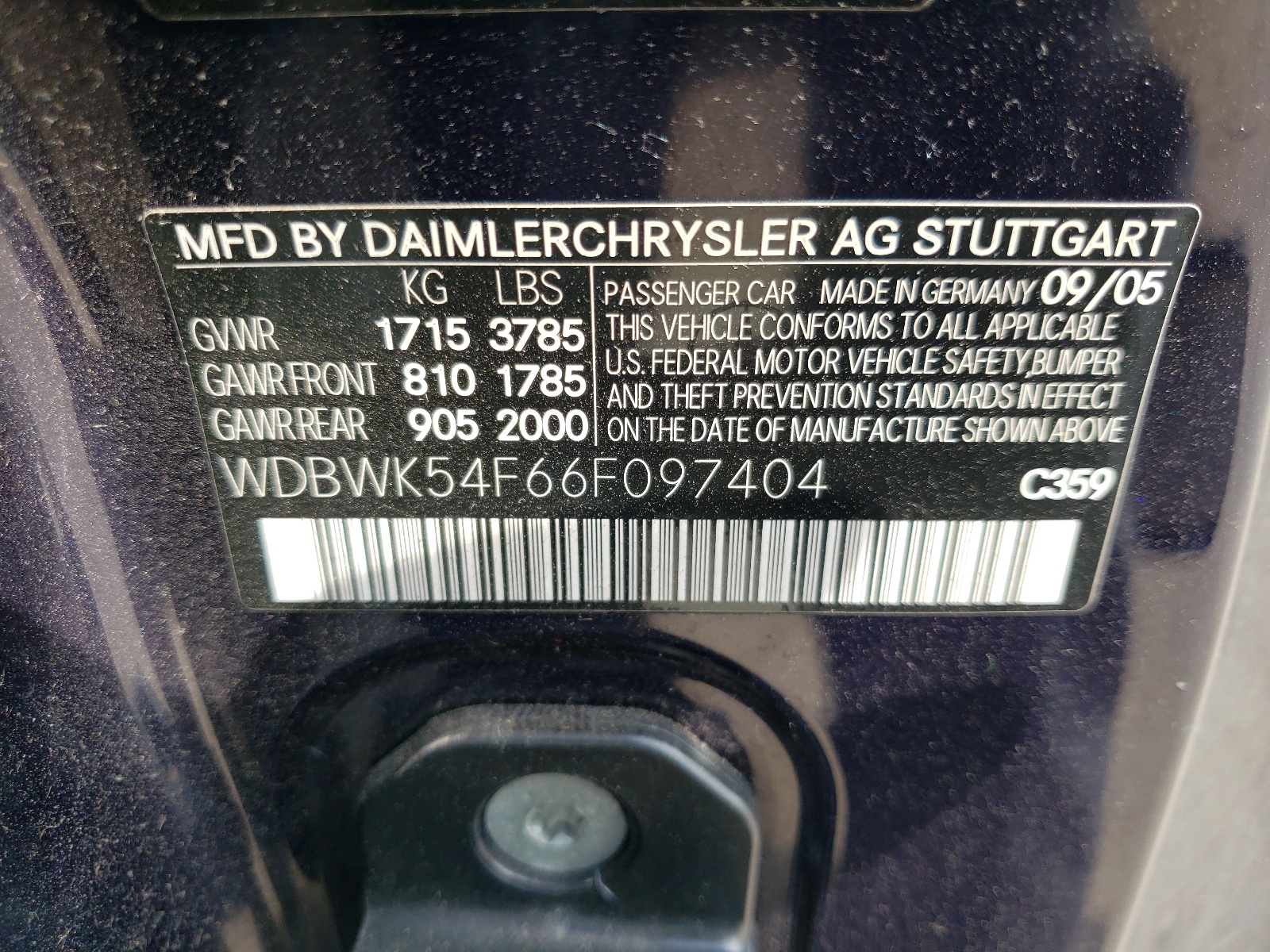 WDBWK54F66F097404 2006 Mercedes-Benz Slk 280