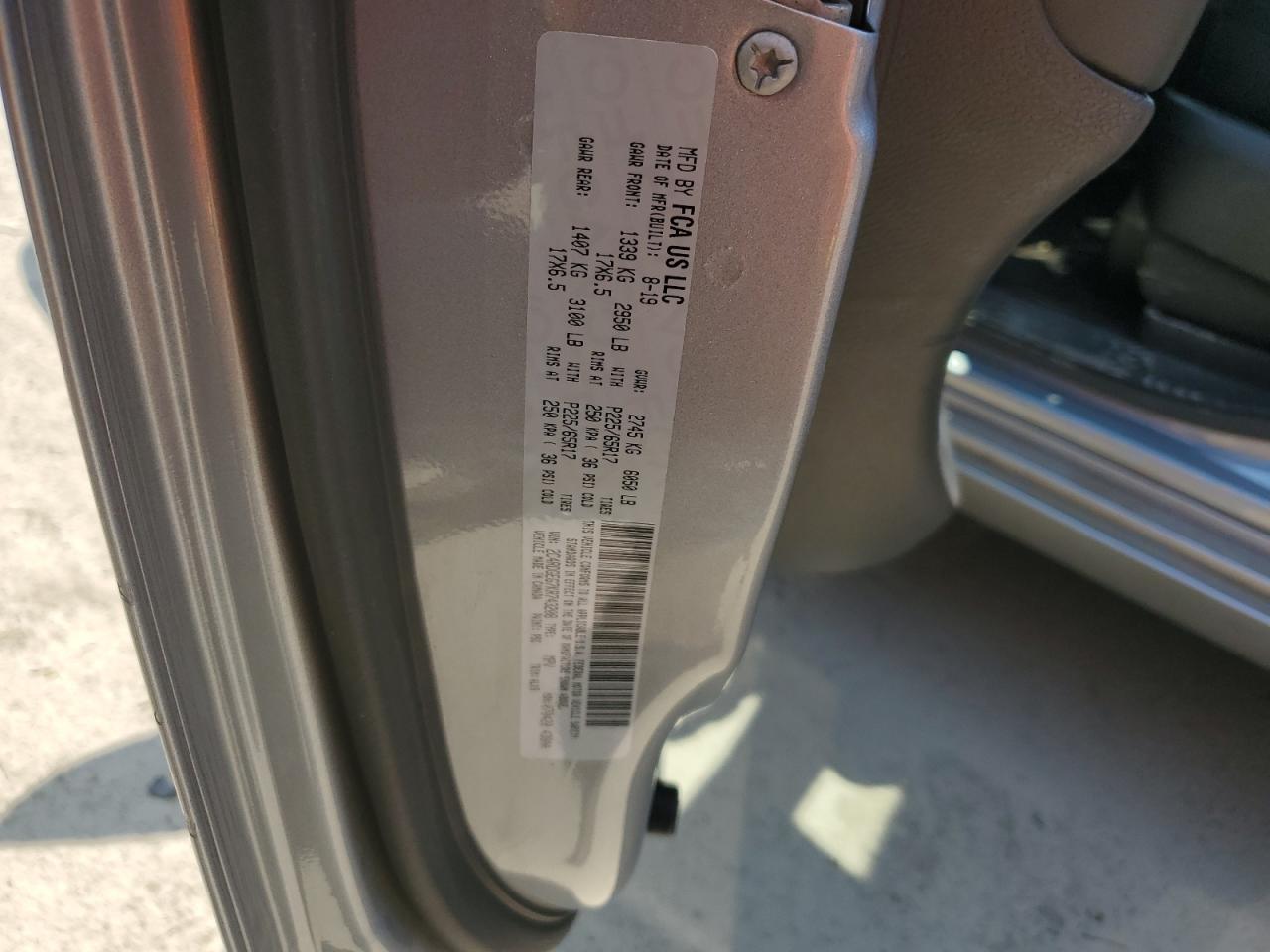 2019 Dodge Grand Caravan Gt VIN: 2C4RDGEG7KR743208 Lot: 62707864