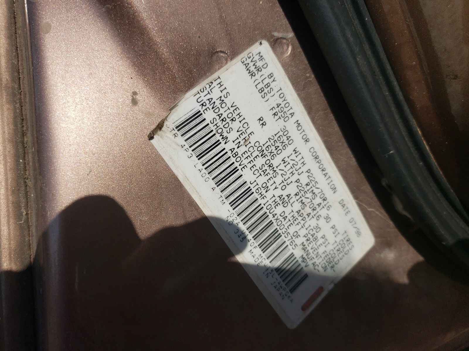 JT6HF10U4X0035765 1999 Lexus Rx 300