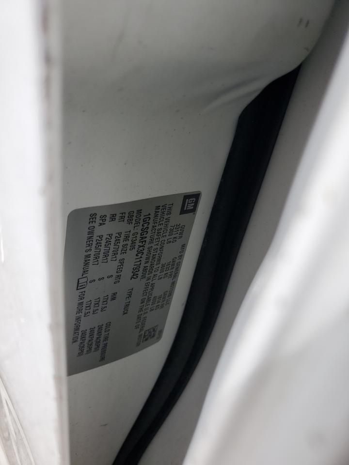 2012 Chevrolet Express G1500 VIN: 1GCSGAFX3C1179342 Lot: 62087424