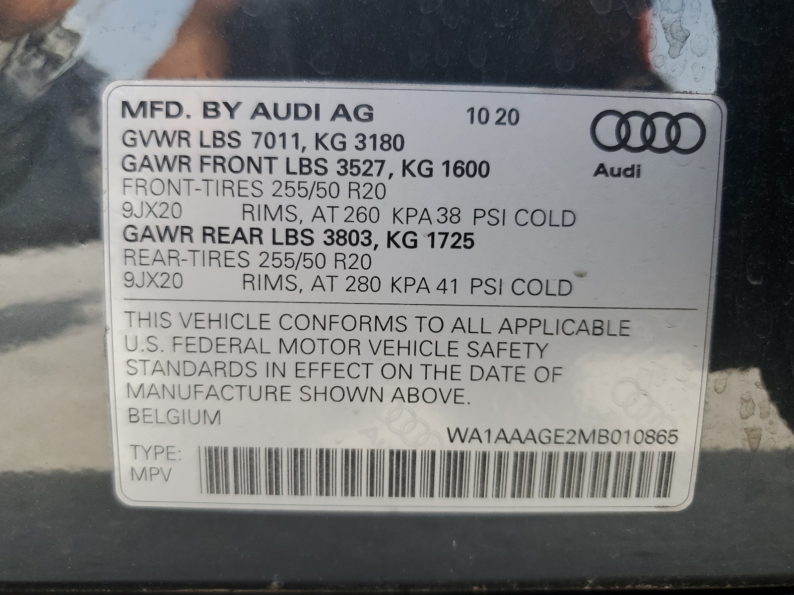 WA1AAAGE2MB010865 2021 Audi E-Tron Premium