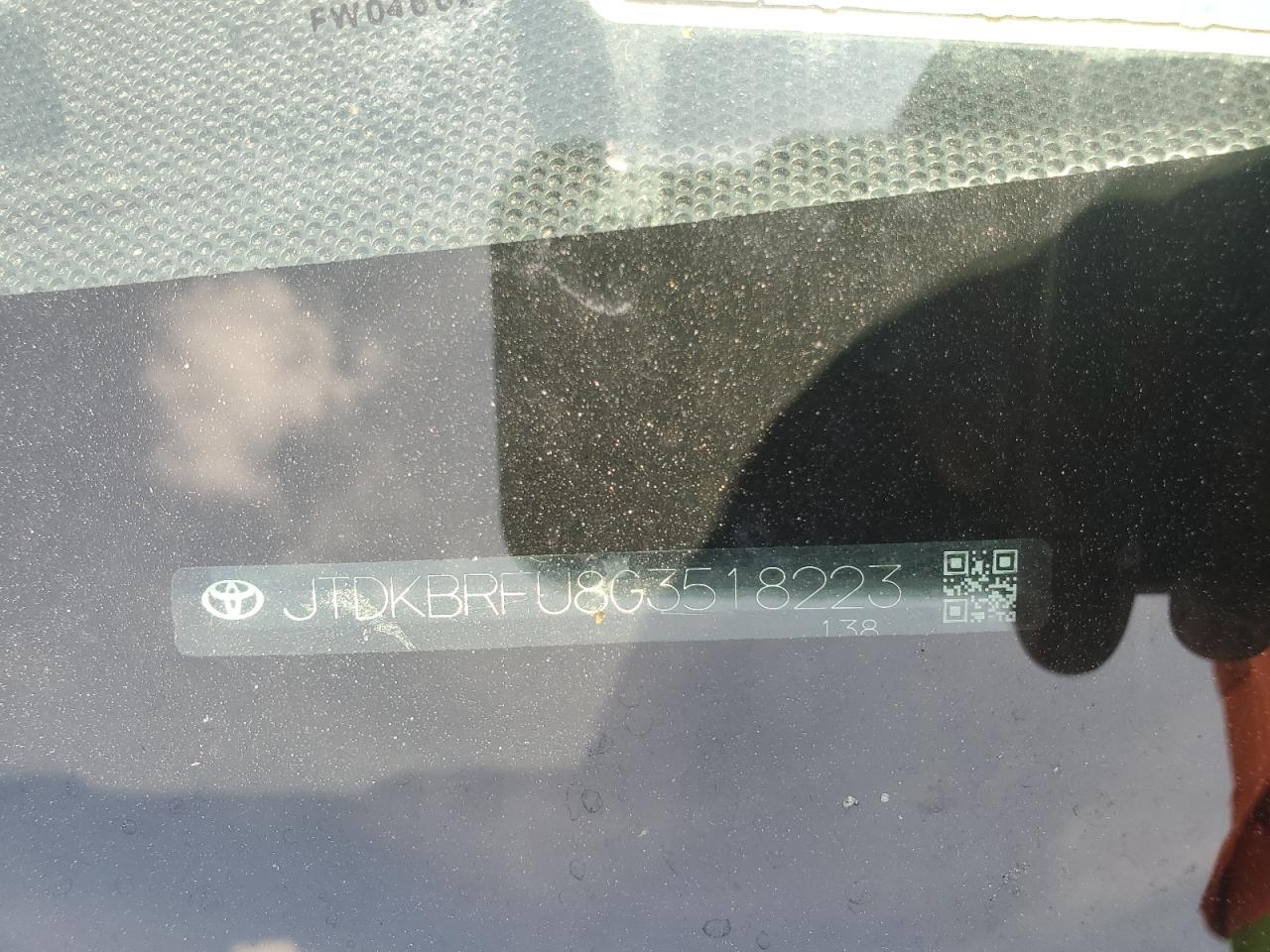 2016 Toyota Prius VIN: JTDKBRFU8G3518223 Lot: 65373474