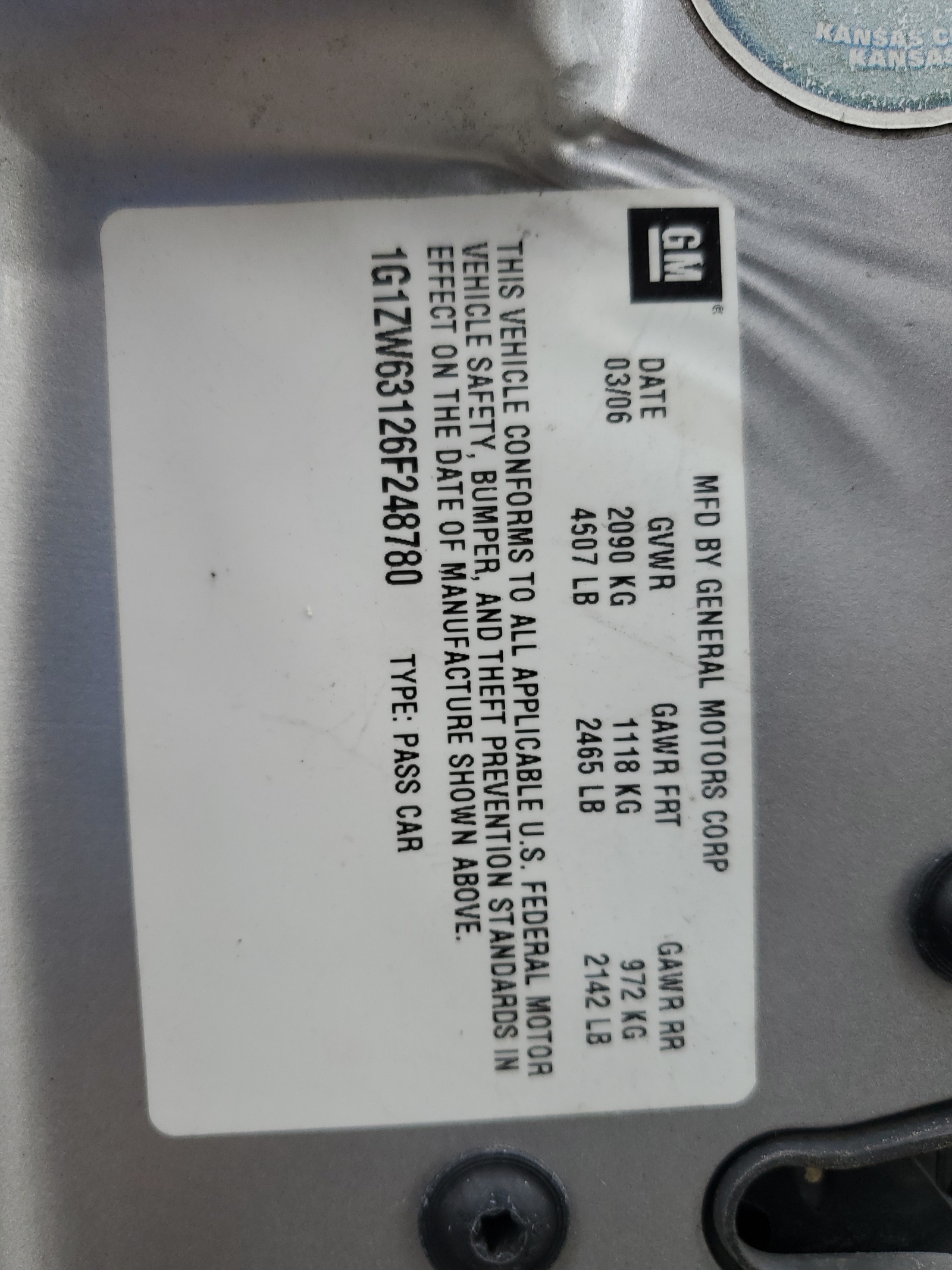 1G1ZW63126F248780 2006 Chevrolet Malibu Maxx Ss