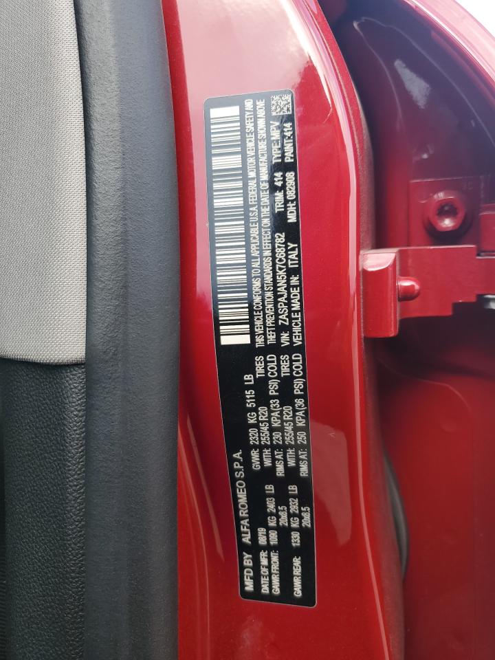 2019 Alfa Romeo Stelvio VIN: ZASPAJAN5K7C68782 Lot: 65545174