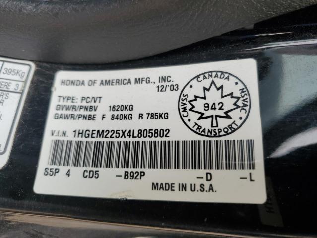 2004 HONDA CIVIC LX