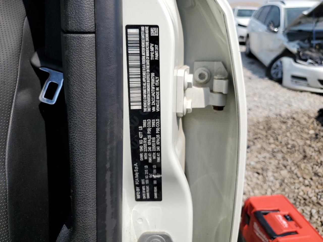 2015 Jeep Renegade Limited VIN: ZACCJADT9FPB96799 Lot: 65531664