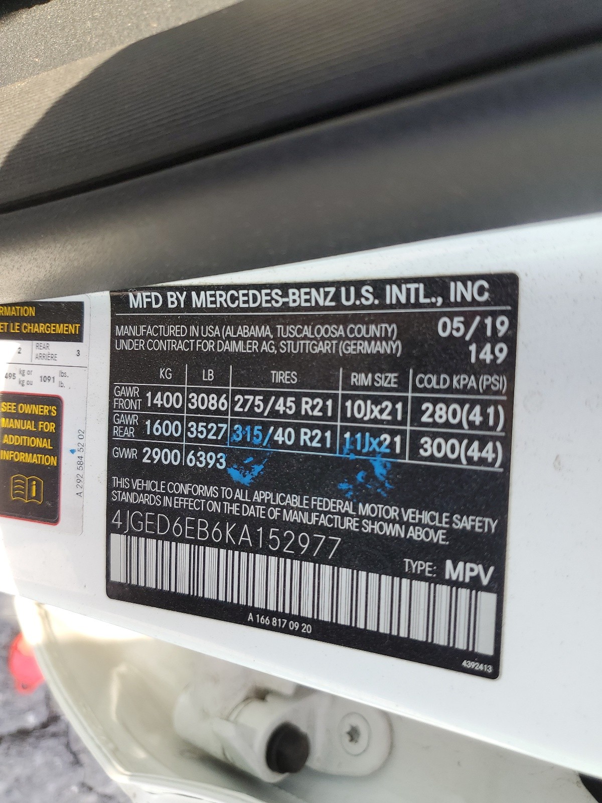 4JGED6EB6KA152977 2019 Mercedes-Benz Gle Coupe 43 Amg