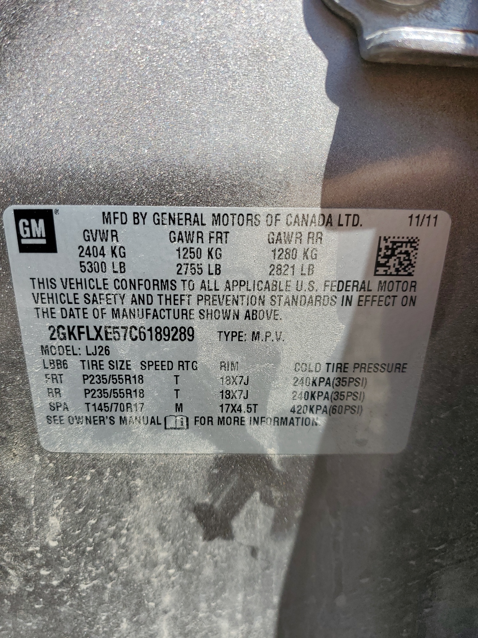 2GKFLXE57C6189289 2012 GMC Terrain Slt