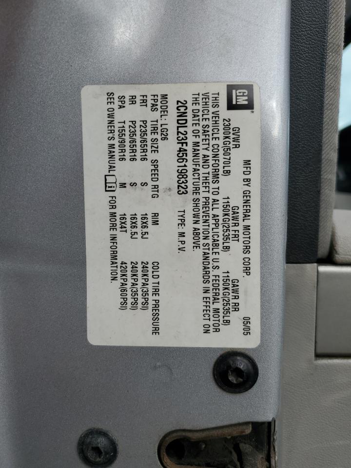 2005 Chevrolet Equinox Ls VIN: 2CNDL23F456198323 Lot: 61223134