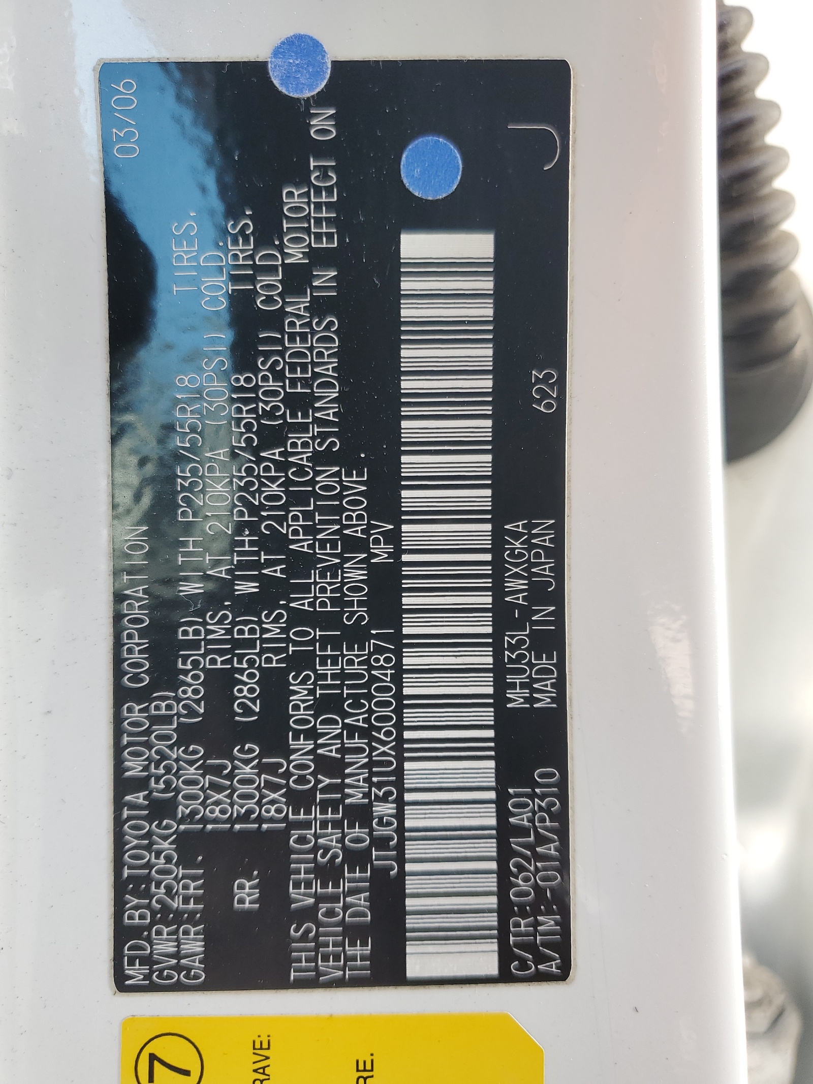 JTJGW31UX60004871 2006 Lexus Rx 400