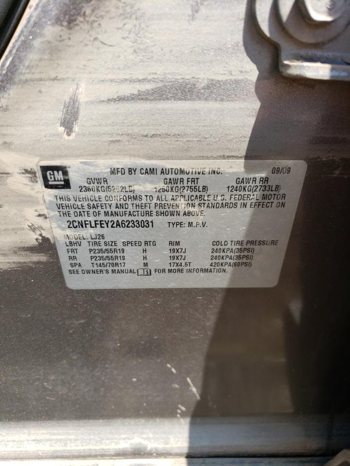 2010 Chevrolet Equinox Ltz VIN: 2CNFLFEY2A6233031 Lot: 62856294