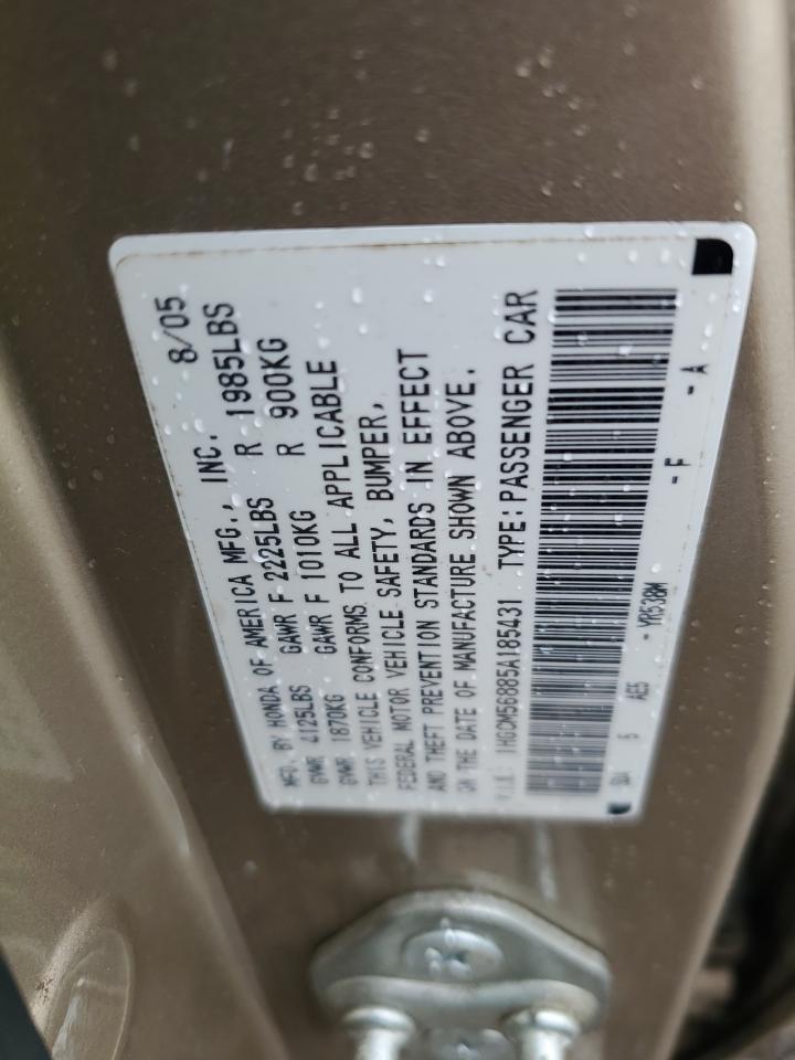 2005 Honda Accord Ex VIN: 1HGCM56885A185431 Lot: 64588224