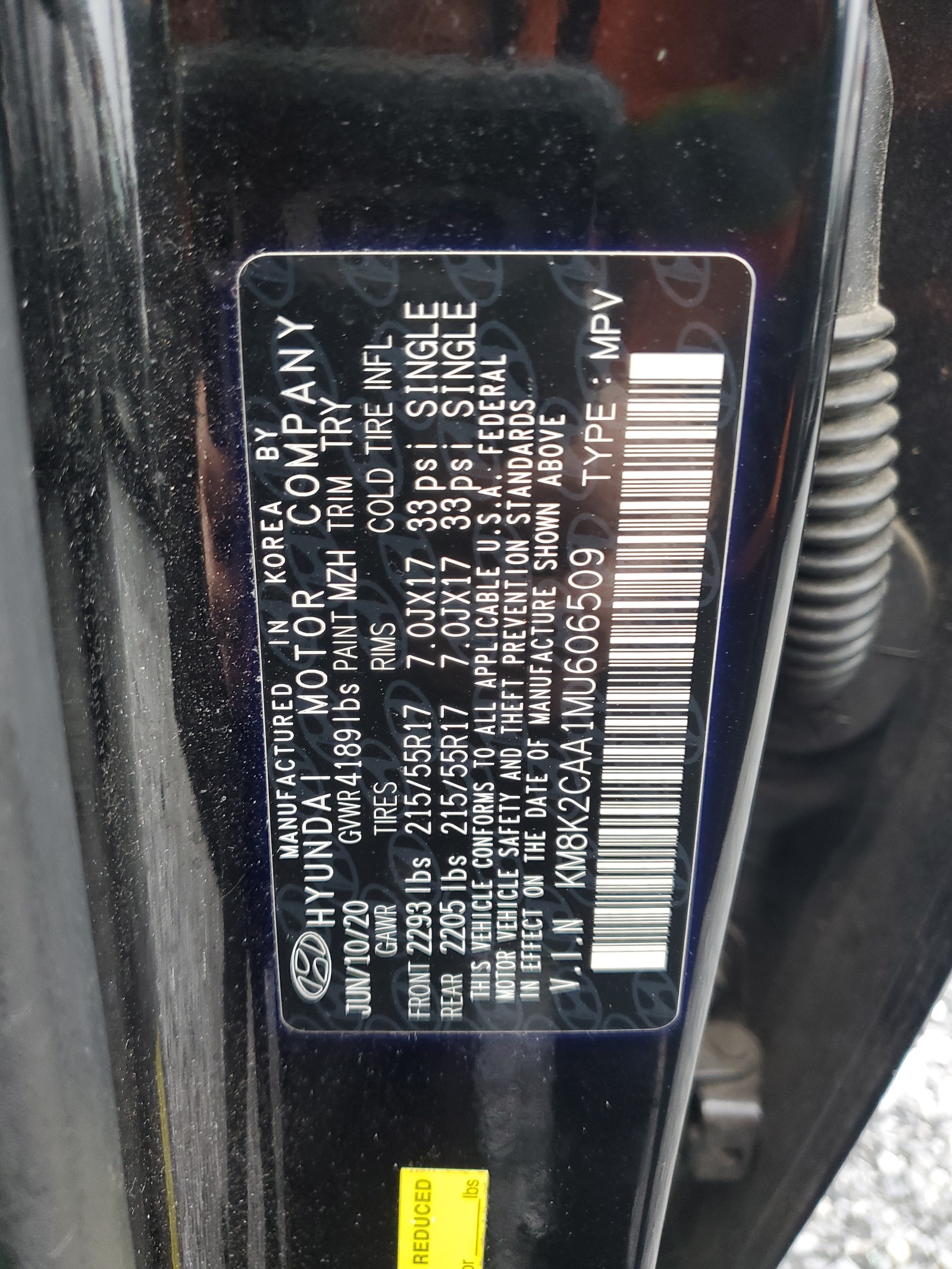 KM8K2CAA1MU606509 2021 Hyundai Kona Sel