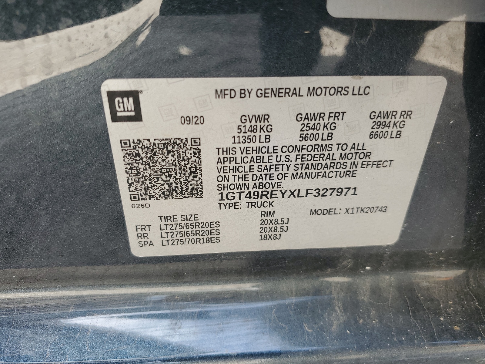 1GT49REYXLF327971 2020 GMC Sierra K2500 Denali