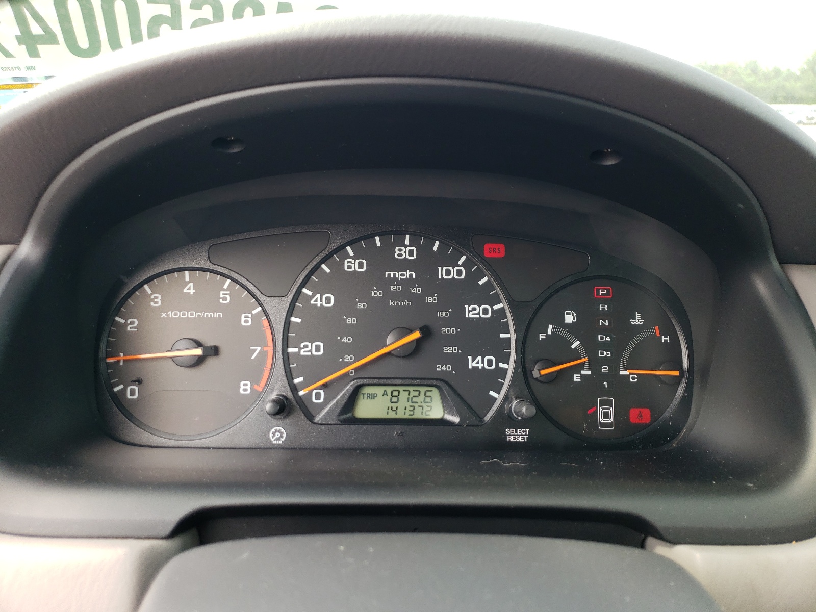 1HGCG66801A018262 2001 Honda Accord Ex