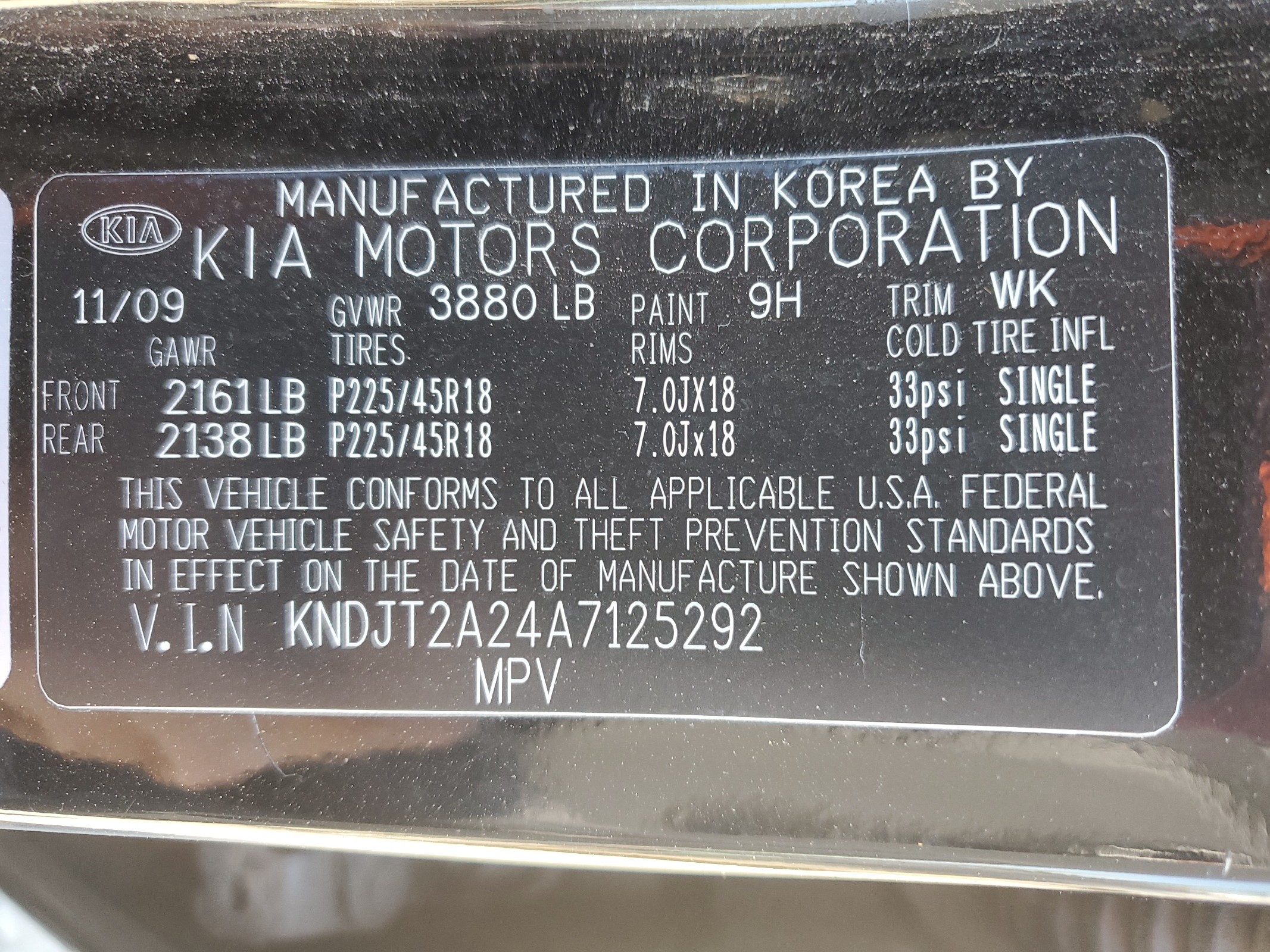 KNDJT2A24A7125292 2010 Kia Soul +