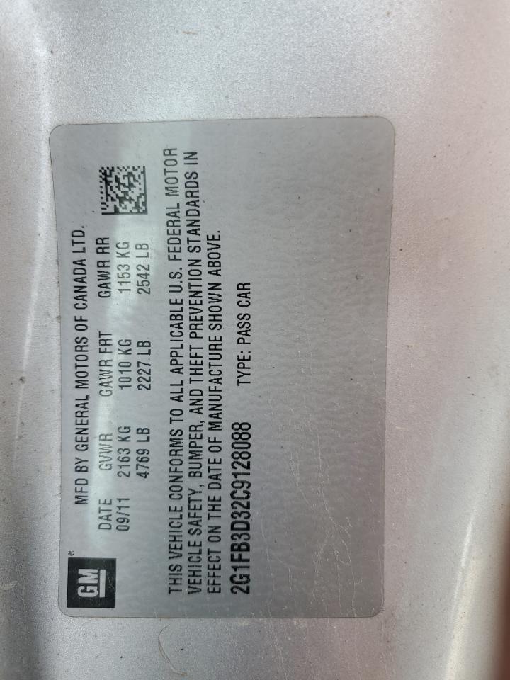 2012 Chevrolet Camaro Lt VIN: 2G1FB3D32C9128088 Lot: 62816784