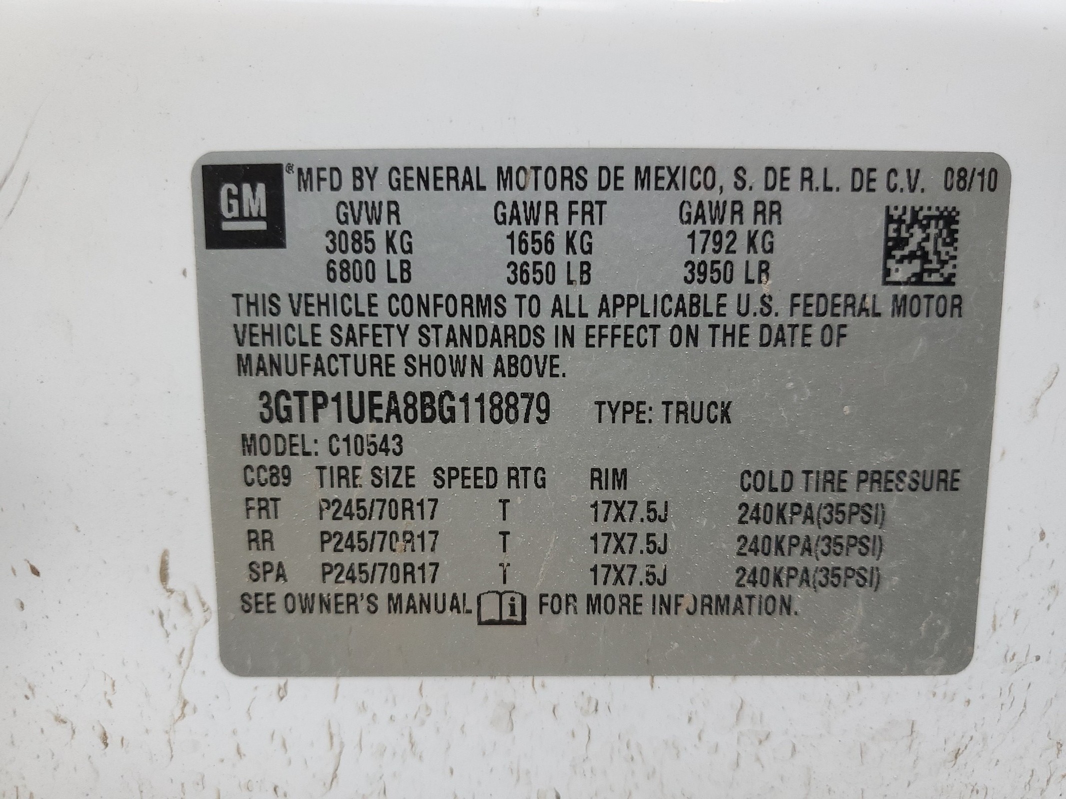 3GTP1UEA8BG118879 2011 GMC Sierra C1500 Sl