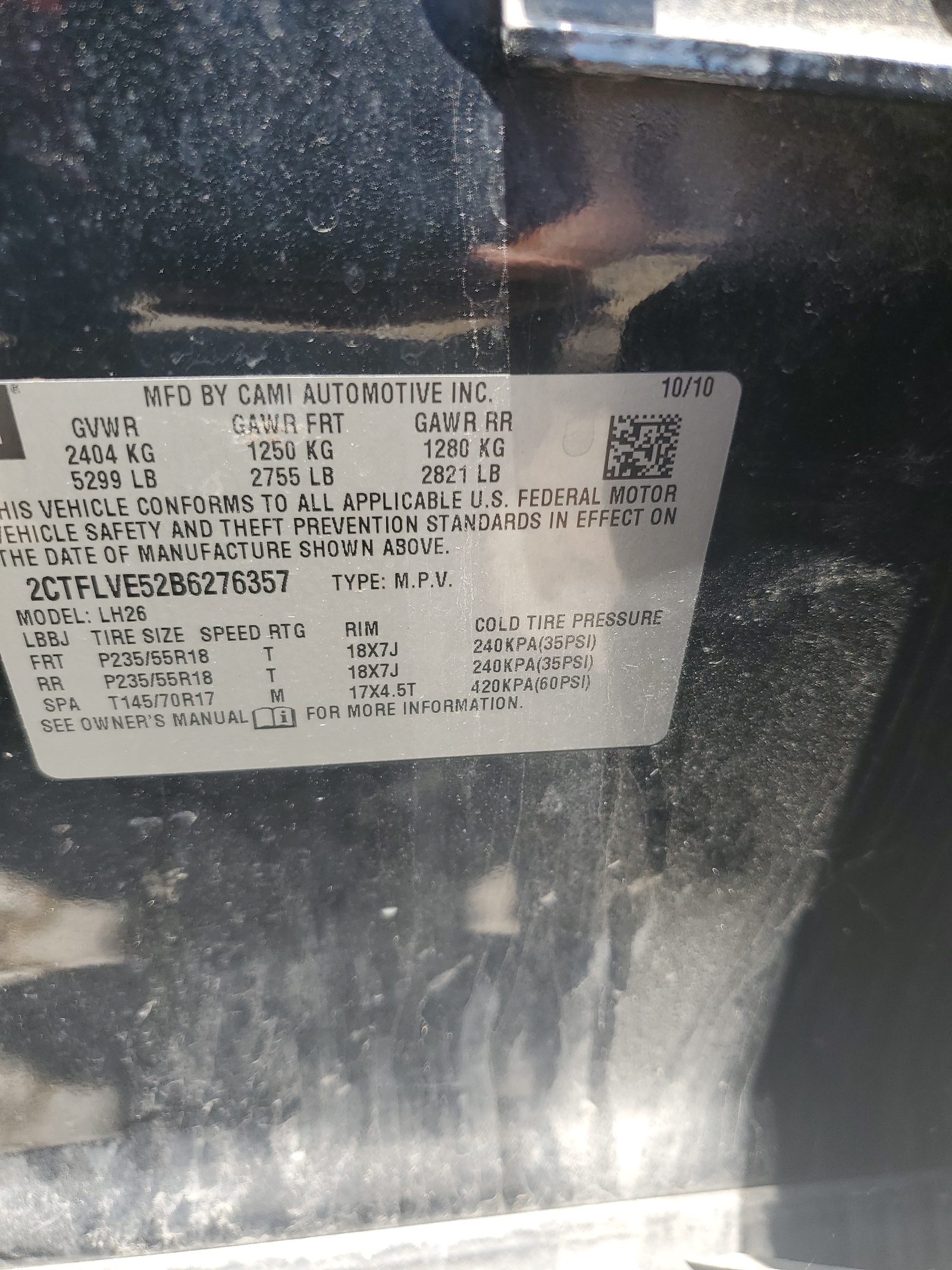 2CTFLVE52B6276357 2011 GMC Terrain Slt