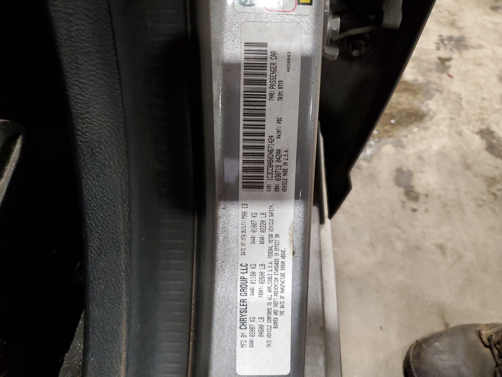 1C3CCBAB0DN671424 2013 Chrysler 200 Lx