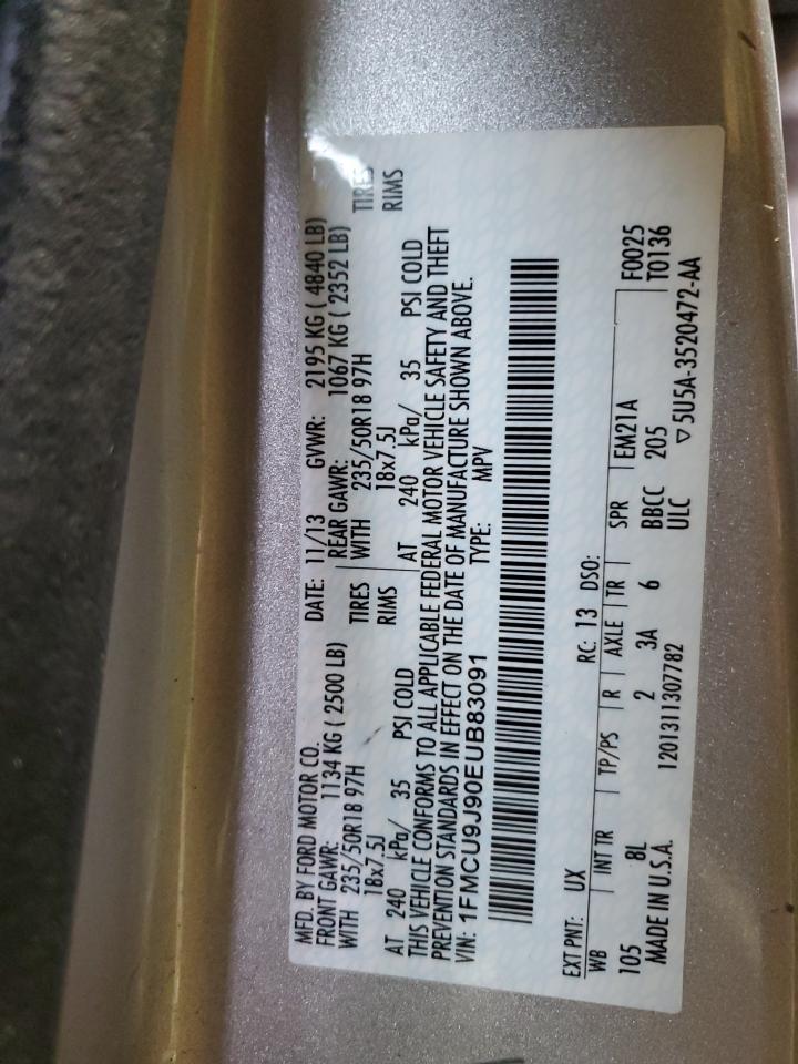 2014 Ford Escape Titanium VIN: 1FMCU9J90EUB83091 Lot: 63395894