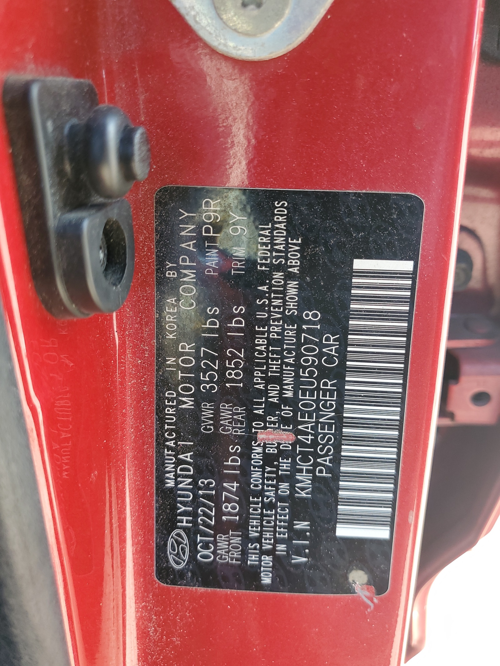 KMHCT4AE0EU590718 2014 Hyundai Accent Gls