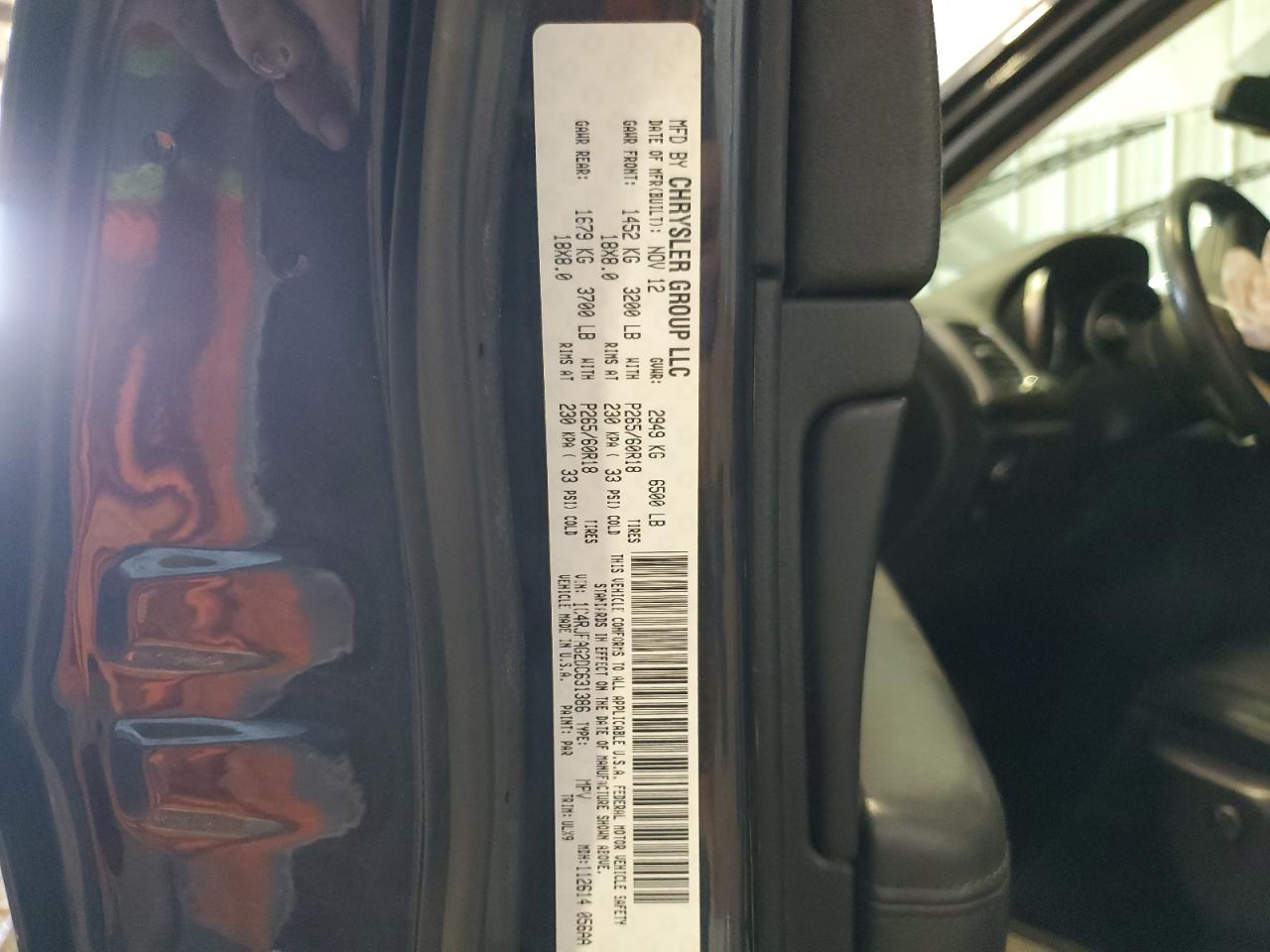 2013 Jeep Grand Cherokee Laredo VIN: 1C4RJFAG2DC631386 Lot: 63344124