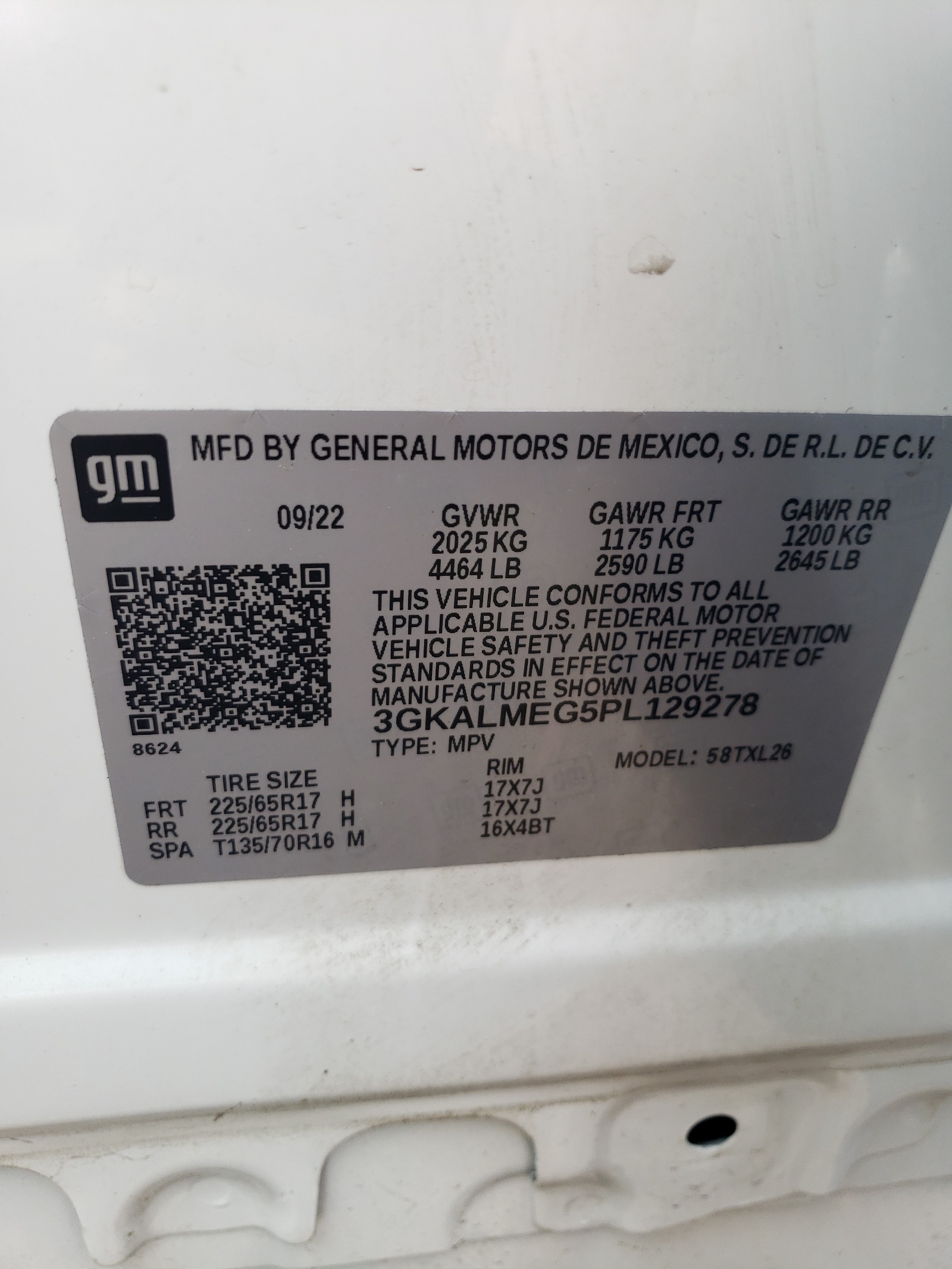 3GKALMEG5PL129278 2023 GMC Terrain Sle