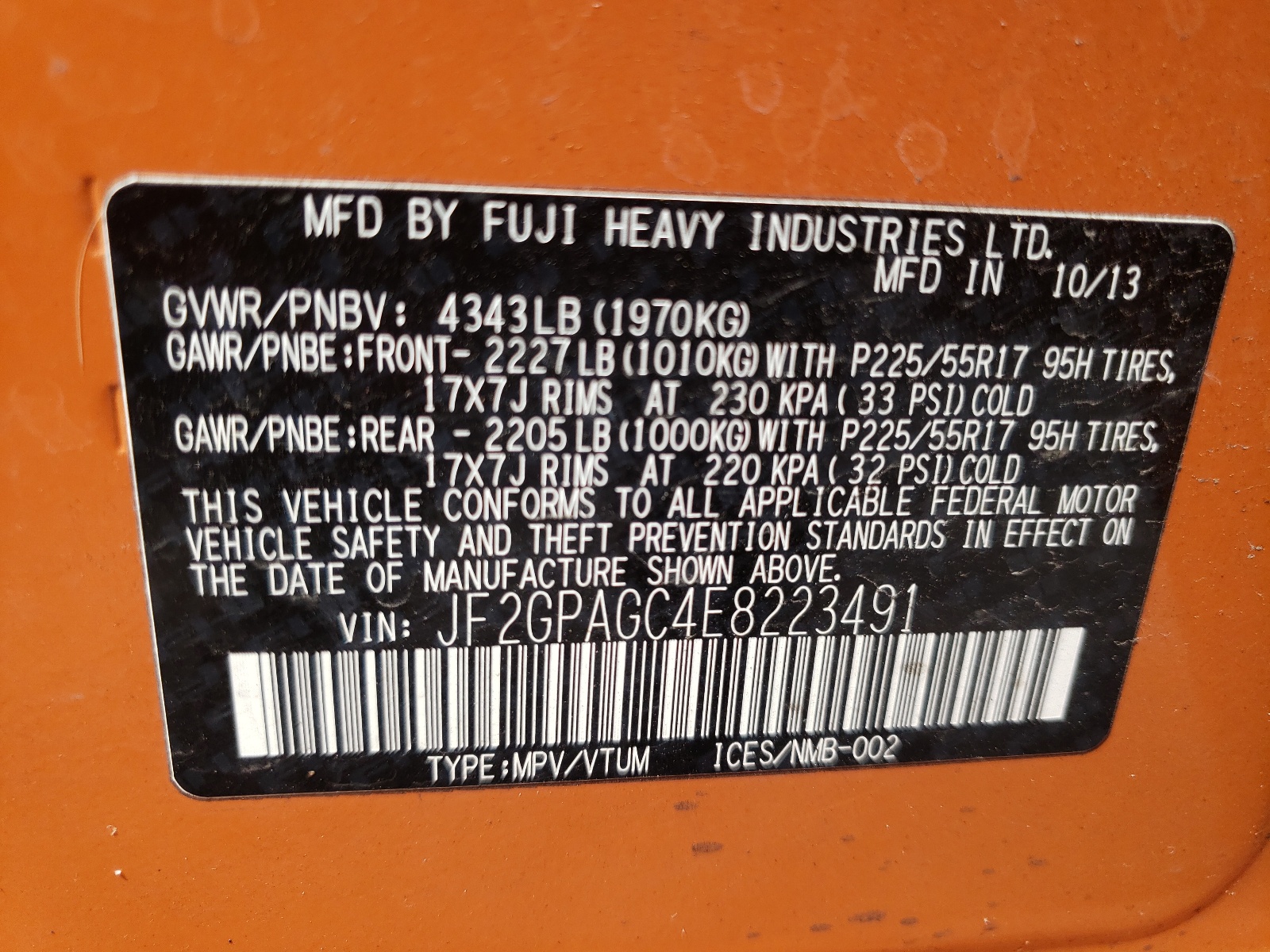 JF2GPAGC4E8223491 2014 Subaru Xv Crosstrek 2.0 Limited