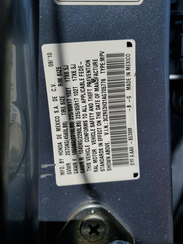 2010 Honda Cr-V Lx VIN: 3CZRE3H31AG705776 Lot: 63217684