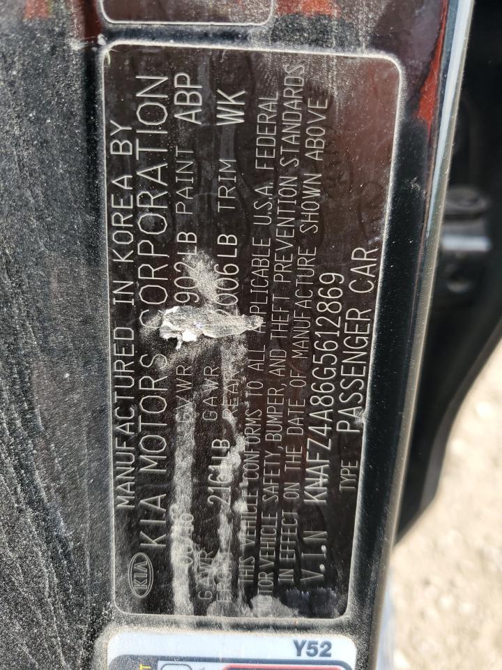 2016 Kia Forte Ex VIN: KNAFZ4A86G5612869 Lot: 61747634