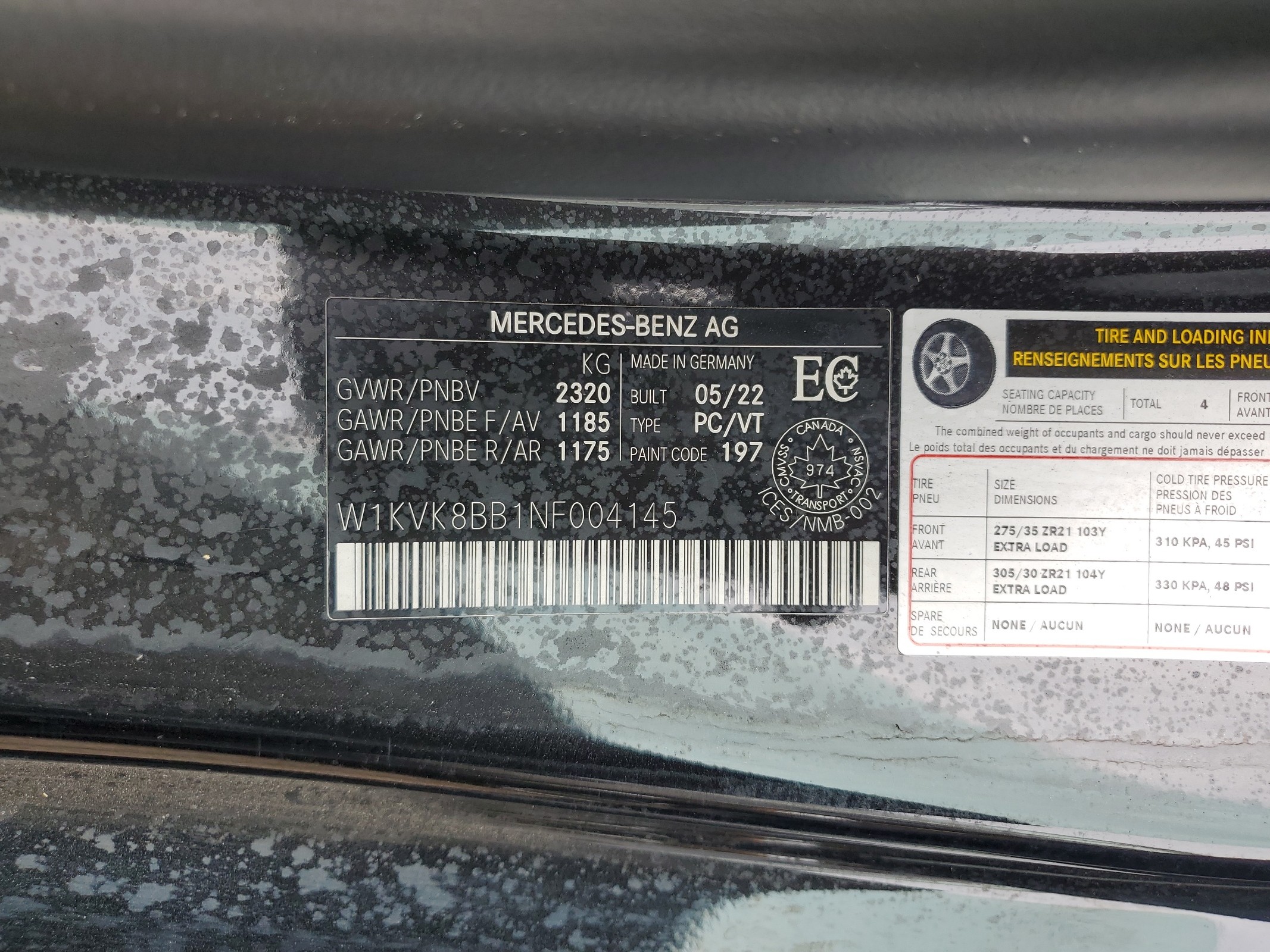 W1KVK8BB1NF004145 2022 Mercedes-Benz Sl 63 Amg