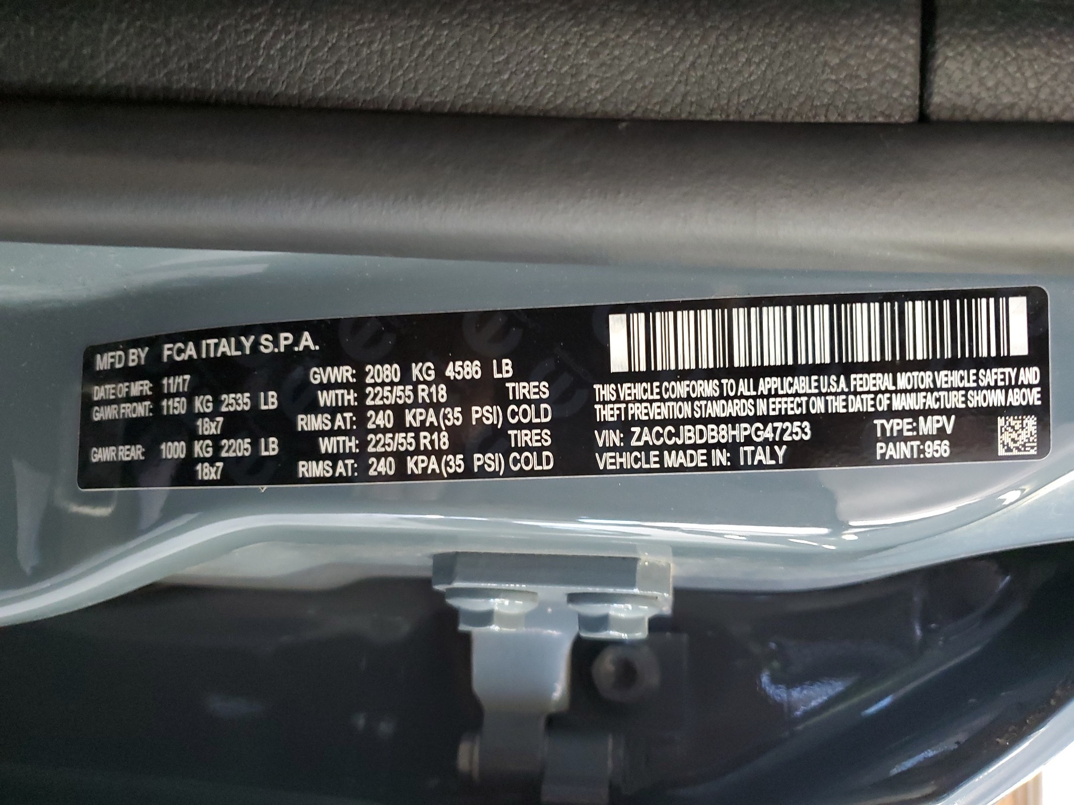 ZACCJBDB8HPG47253 2017 Jeep Renegade Limited