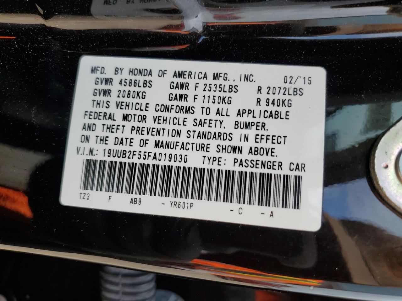 2015 Acura Tlx Tech VIN: 19UUB2F55FA019030 Lot: 64498624