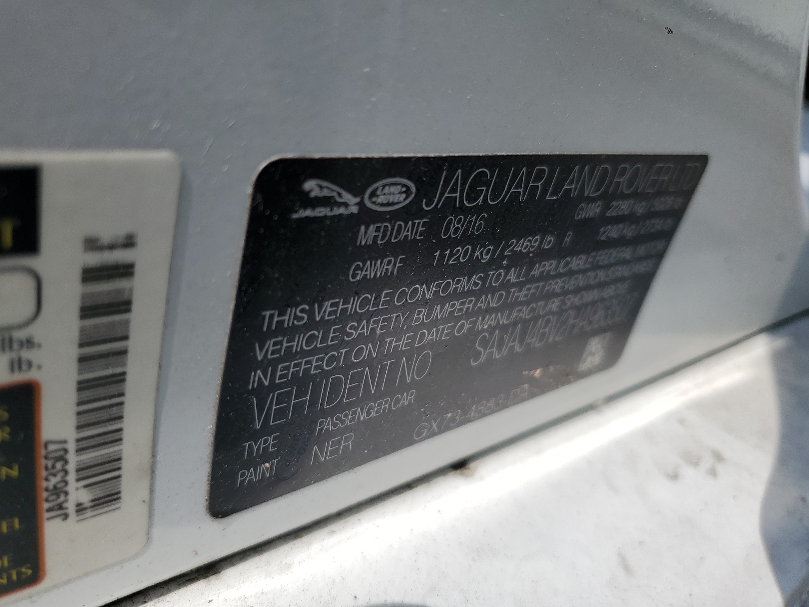 SAJAJ4BV2HA963507 2017 Jaguar Xe Premium