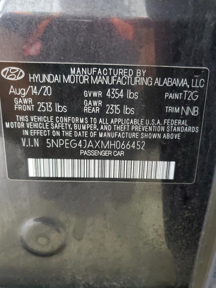 2021 Hyundai Sonata Se VIN: 5NPEG4JAXMH066452 Lot: 64565944