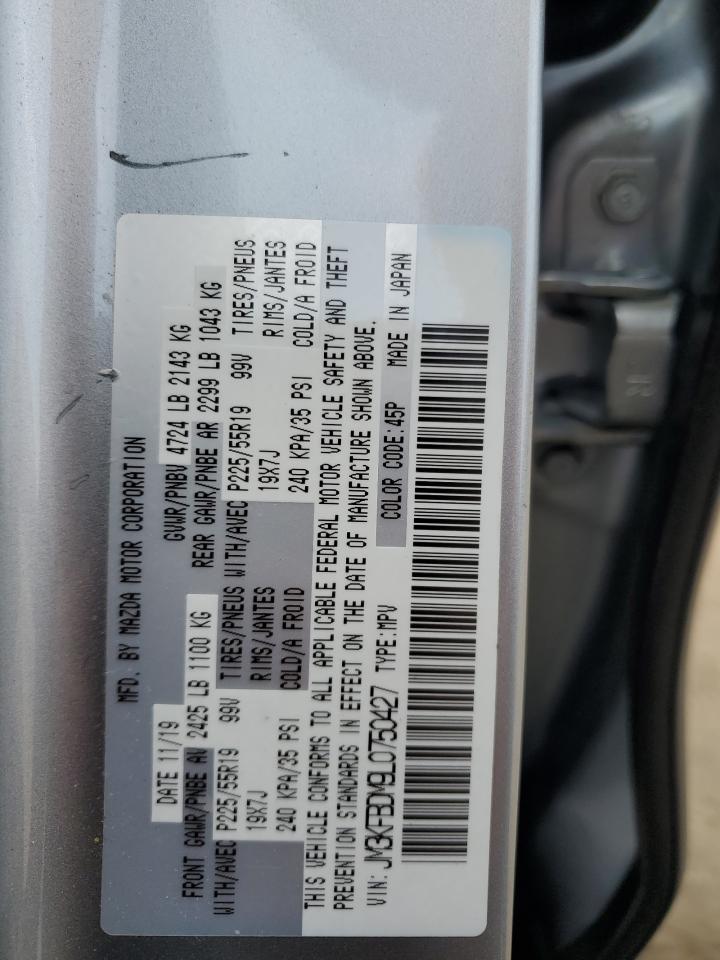 2020 Mazda Cx-5 Grand Touring VIN: JM3KFBDM9L0750427 Lot: 64039714