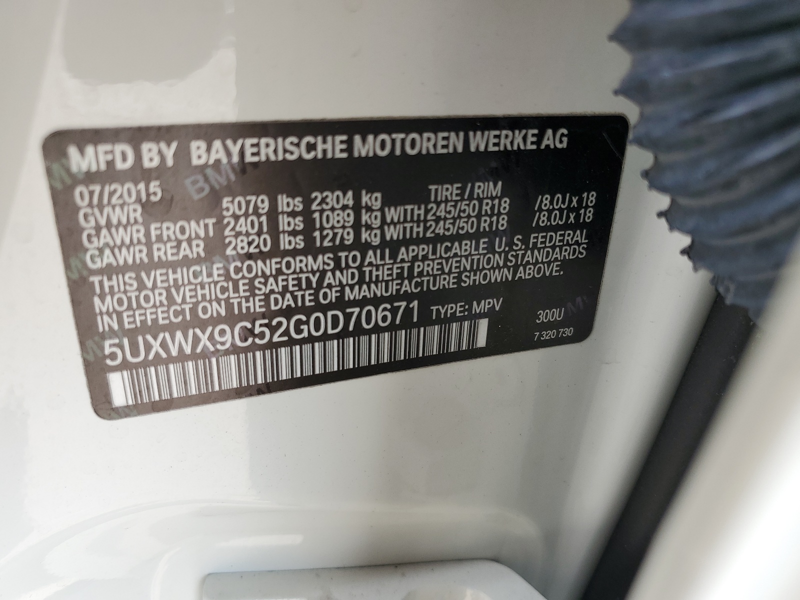 5UXWX9C52G0D70671 2016 BMW X3 xDrive28I