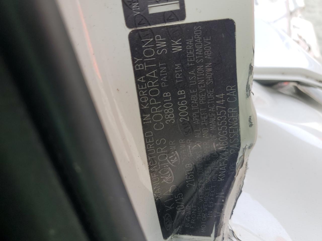 2016 Kia Forte Lx VIN: KNAFX4A60G5535744 Lot: 63292914