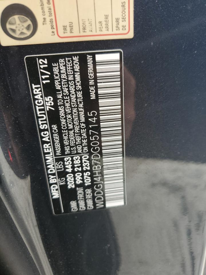 2013 Mercedes-Benz C 250 VIN: WDDGJ4HB7DG057145 Lot: 62868864