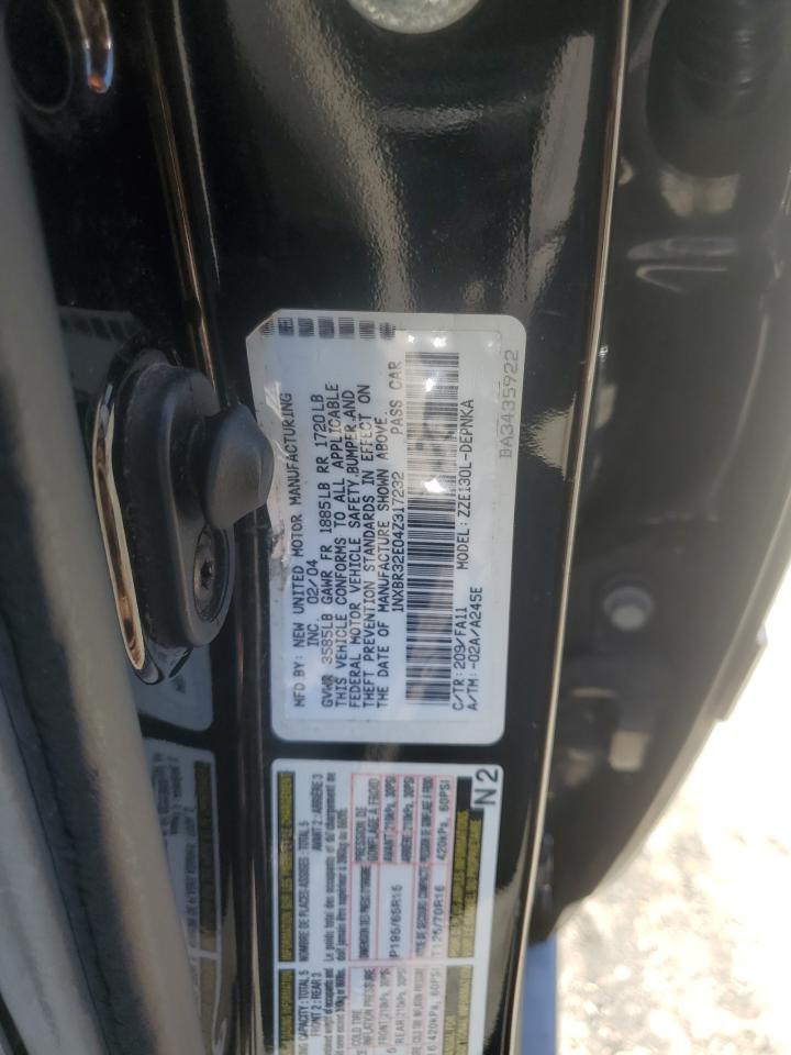 2004 Toyota Corolla Ce VIN: 1NXBR32E04Z317232 Lot: 63931974